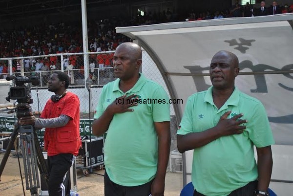 Malawi coach Chimodzi and his assitant Jack Chamangwana...Photo Jeromy Kadewere