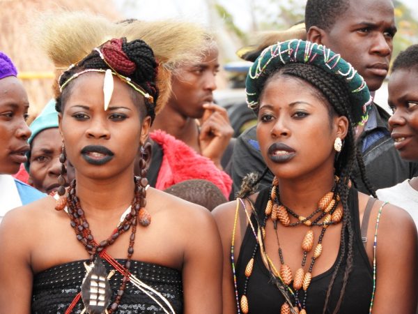 Two 'queens' of the Maseko Ngoni who was also centre of attraction at the Umhlango - Pic. By Kondwani Magombo