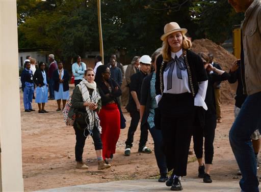 US performer Madonna visits the paediatric surgery and Malawi's first ever intensive care unit at Queen Elizabeth Central Hospital in the southern city of Blantyre, Sunday, July 10, 20 - Thoko Chikondi, AP