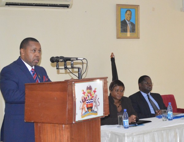 Vice President Saulosi Chilima speaks during Health Reform Stakeholder Forum in Lilongwe on Tuesday (C) Stanley Makuti