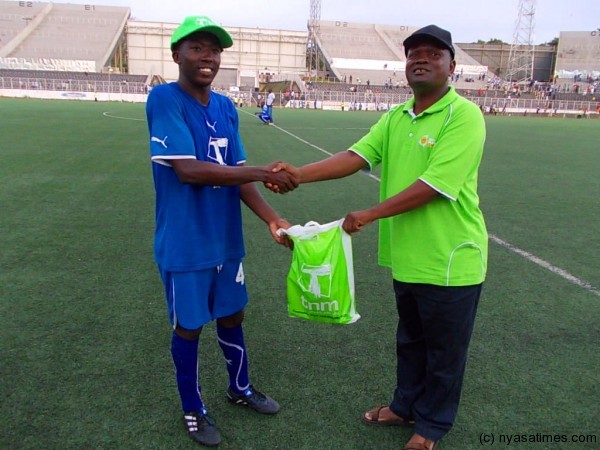 Victor Mpinganjira was voted man of the match...Photo Jeromy Kadewere