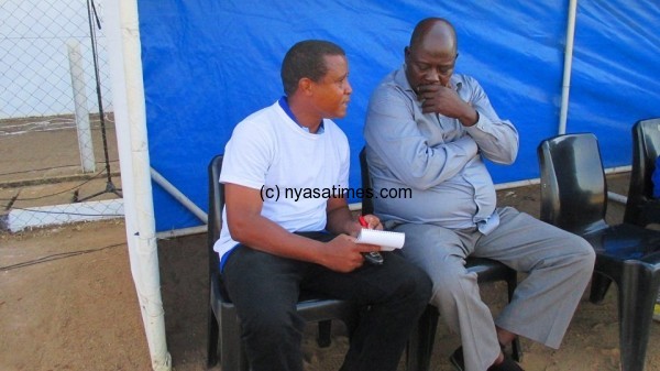 Wanderers coach Gerad Phiri with technical advisor Kannock Munde