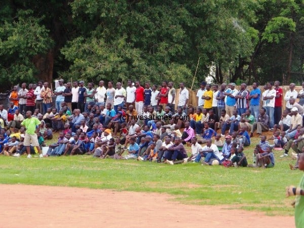 Part of the crowds which came to watch the match,-Photo by Jeromy Kadewere