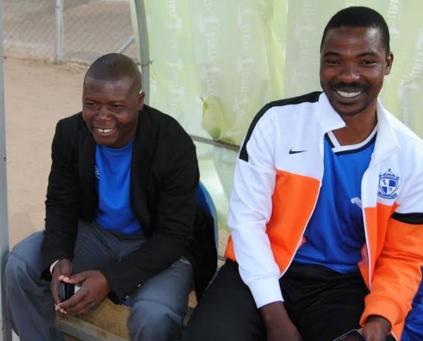 We can afford a smile today, Wanderers coach Kananji and his team manager Chyembekezo Zidana Photo Jeromy Kadewere