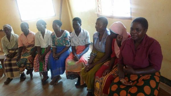 Widows listening during the training