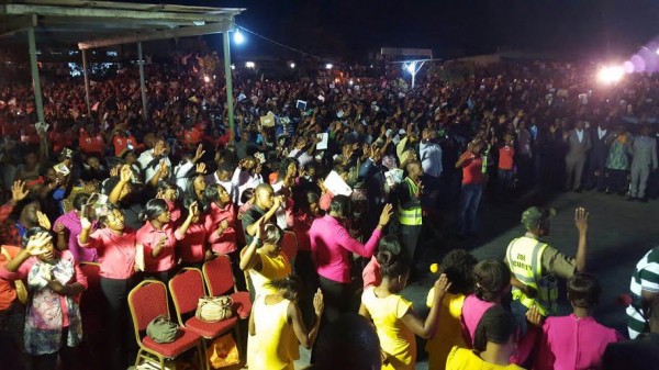 Worshippers at Bushiri crusade in Zambia