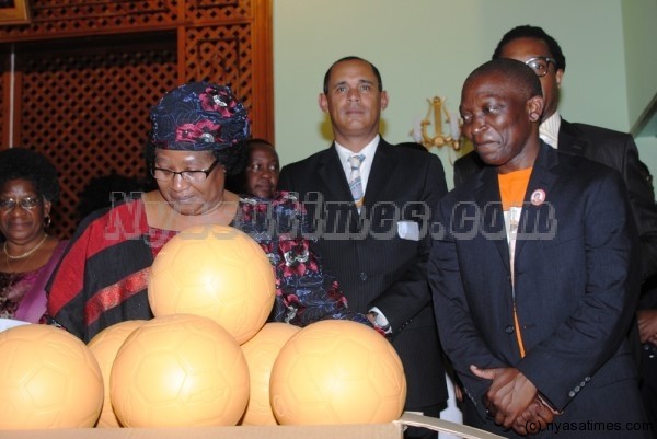 Yusuf Matumula was one of the MPs that received the footballs
