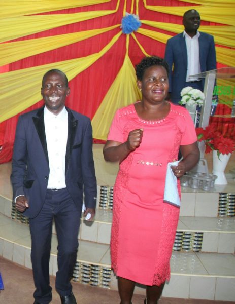 Zimba and his wife dancing for the Lord at his Jesus Centred Church