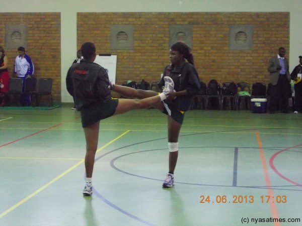 Zimbabwe warming up.....Photo Jeromy Kadewere