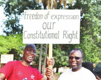 Misa chair Thom  Khanje and Presidential chief spinner Molande
