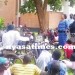 Minister Kaliati addressing beggars who stormed her ministry
