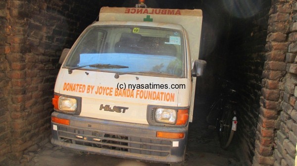 The ambulance donated by former president Banda at Katuli Health clinic
