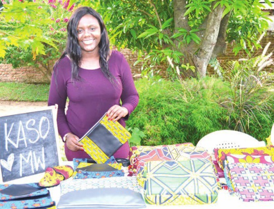 Temwa Msiska of Kaso during the ‘Buy Malawi’ market event 