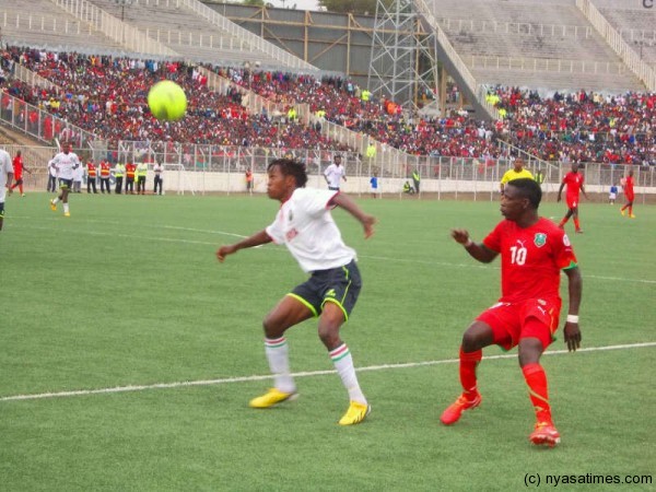 Part of the action at Kamuzu Stadium on Wednesday.-Photo by Jeromy Kadewere/Nyasa Times