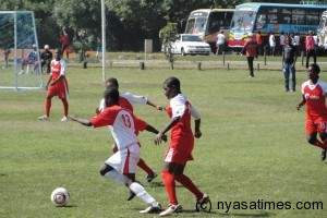 Part of the action when Malawi played Ghana in the girls category last year