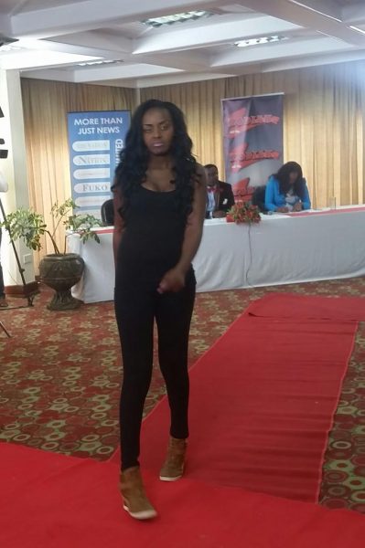 Miss Malawi wannabe Alicia Banda auditioning in Mzuzu