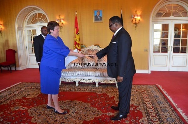Palmer presents her letters of credence
