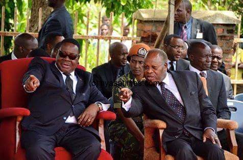 Former president Muluzi (right) with President Mutharika: Neurological disorder?