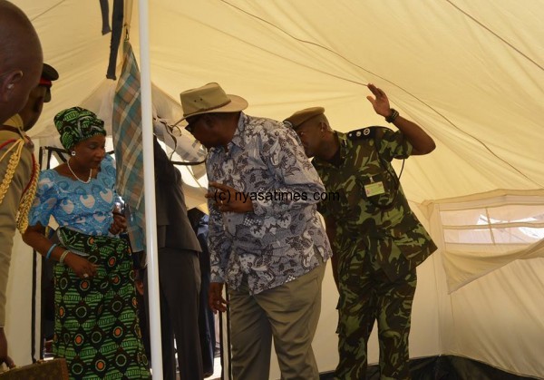 Mutharika has been inspecting relief efforts