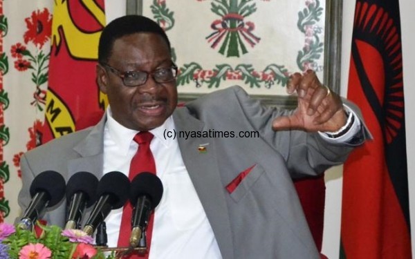 President Peter Mutharika : A ware of the water crisis