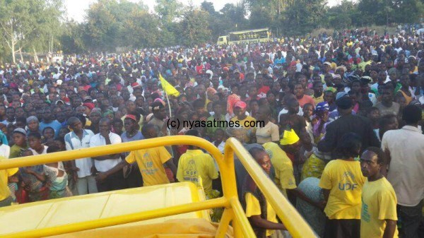 Supporters listening Atupele in Dedza