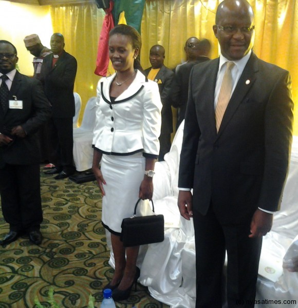 Atupele Muluzi and his better half Angella at the Jubilee Movement launch