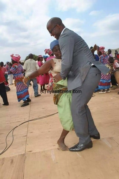 Minister Atupele Muluzi during one of a traditional dance