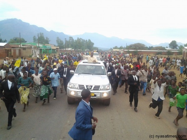 On whistle-stop in Lomwe belt: Atupele Muluzi, UDF president