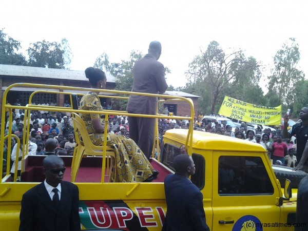 Atupele's whistle-stop series of rallies in Lomwe belt