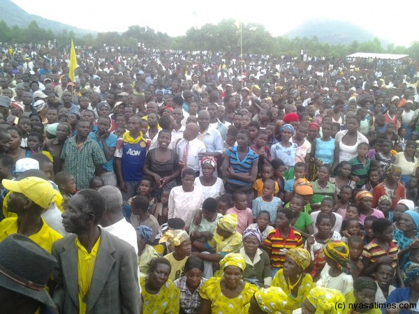Crowds that attended Atupele's rally in Mulanje