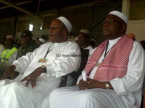 Muluzi (left) at the prayers