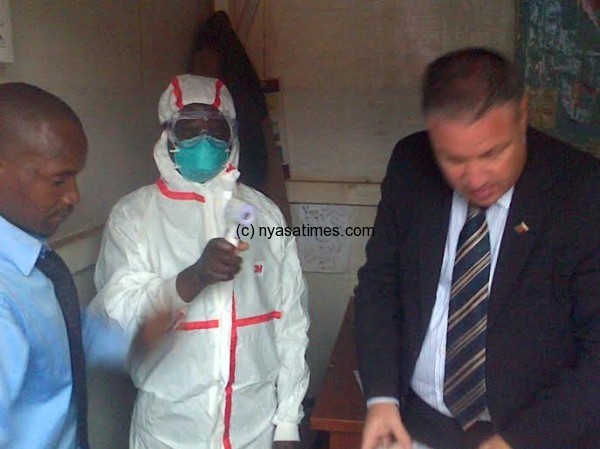 Member of Paerliament David Bisnowaty is helping with protective wear and test devises