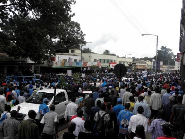 It was all people, people and people in the streets of Blantyre for DPP presidentil candidate