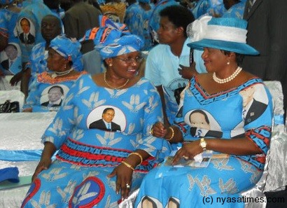 Callista Mutharika (right) with former diplomat Aglina Mussa