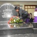 Mutharika's widow Callista laying her memorial wreath