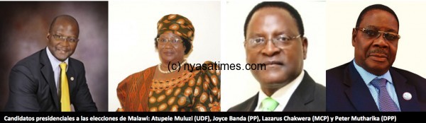 Malawi presidential hopefuls: Atupele, JB, Chakwera and Mutharika