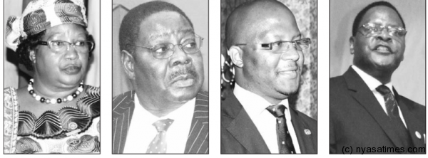 Malawi 2014 presidential candidates: Joyce Banda, Peter Mutharika, Atupele Muluzi and Lazarus Chakwela