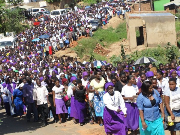  In Blantyre, Catholics from Saints Peter and Paul churches started their Way of the Cross from Chilobwe to Saint Pius Church.