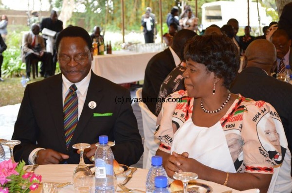 Opposition leader Lazarous Chakwera and 'shadow first lady'