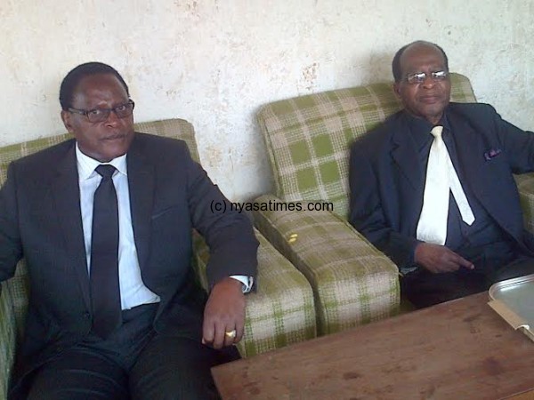 Mourning period: Chakwera (left) and Tembo