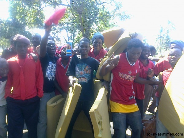 Chanco male students in protest