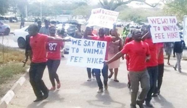 Students protests against fee hike: #UnimaFeeMustFall
