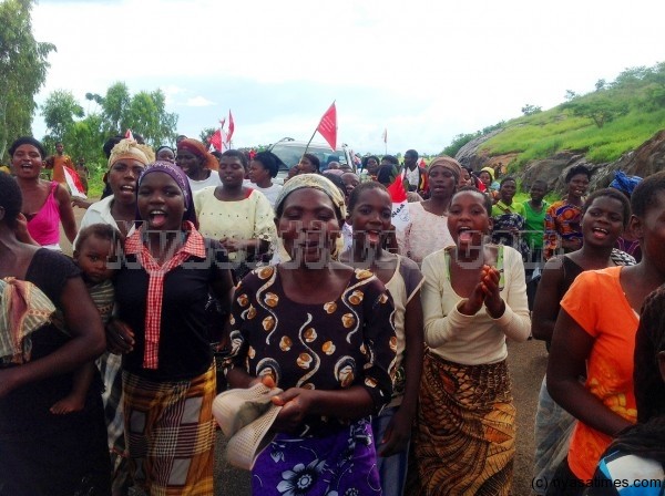 PPM supporters chanting for Katsonga