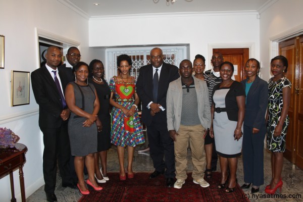 Malawian Chevening scholars for this academic year with British deputy High Commissioner 
