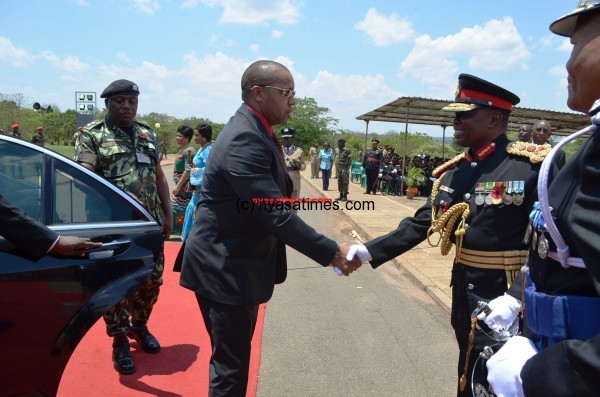 Malawi Vice President Chilima arriving at the Cenotaph