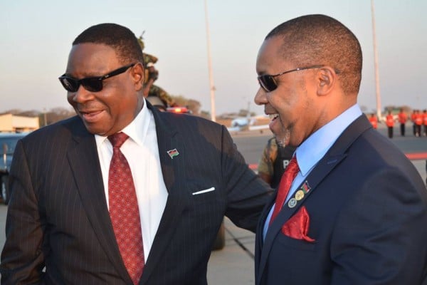 Cordial: President Mutharika and vice president Chiima