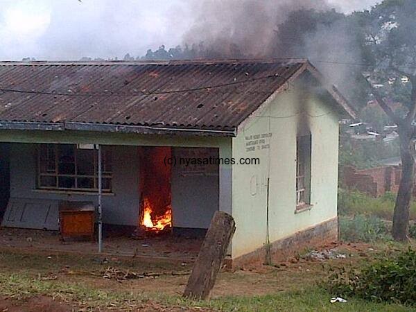 Chiwembe polling station torched