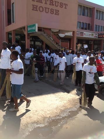 The clean up exercise in Blantyre City