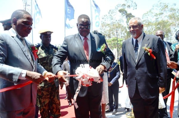 Mutharika during the opening  of Abdul Majid Motor City