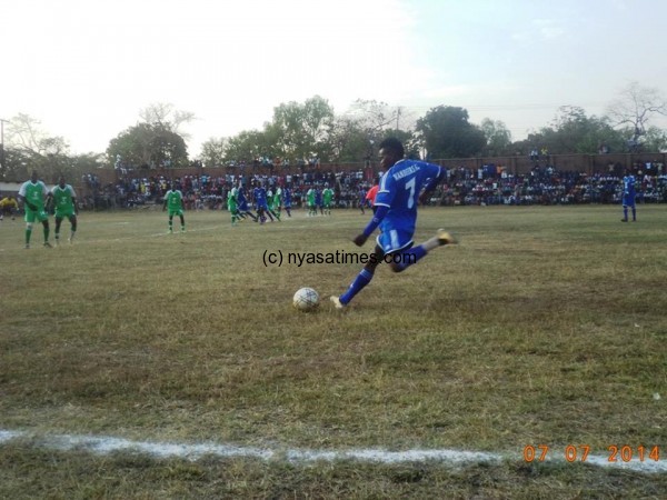 Delivering a free-kick which Moyale defence tamed